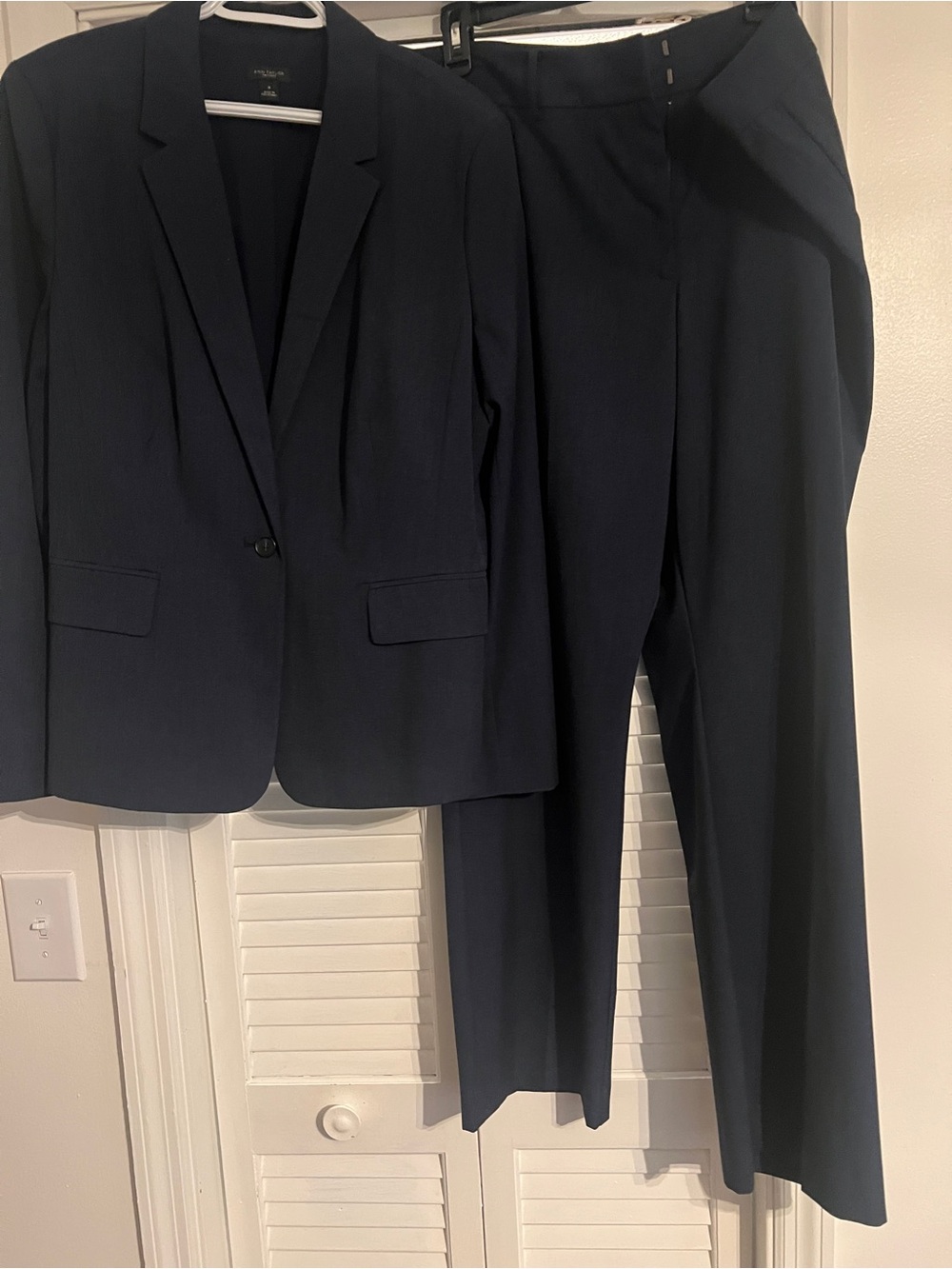 Women's Navy Blazer and Trousers Suit Set